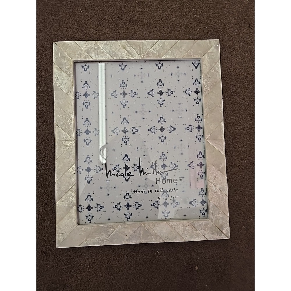2 Pack Nicole Miller Home Picture Photo Frames Mother Of Pearl Rectangular 8x10